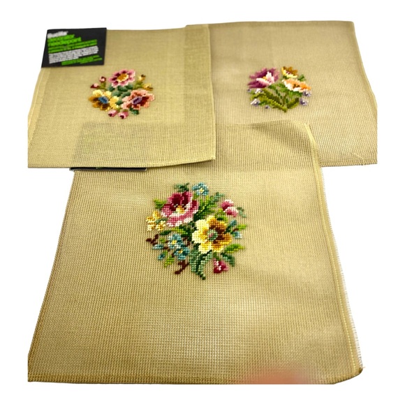 Bucilla Vintage Needlepoint Tapestries Floral Grouping - Picture 1 of 4